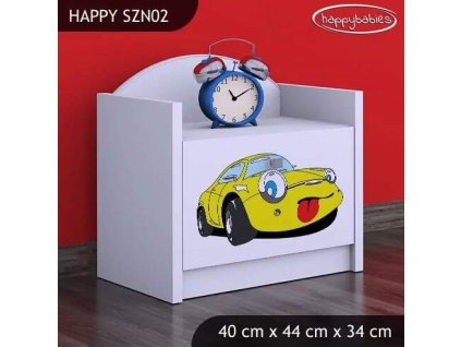vyr 23177 szafka nocna happy szn02 zolty samochodzik 5
