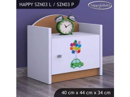 vyr 23263 szafka nocna happy szn03 zielone auto z balonami 2