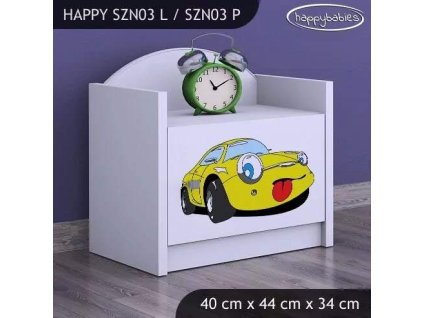 vyr 23265 szafka nocna happy szn03 zolty samochodzik 3