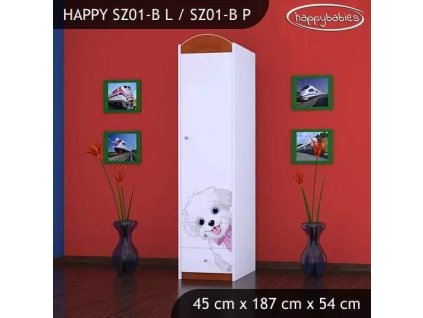 vyr 23306 szafa happy sz01 b piesek z kokarda