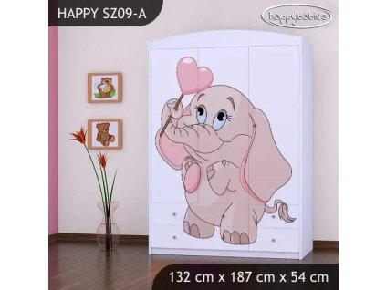 vyr 24127 szafa happy sz09 a rozowy slon z sercem 4