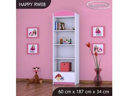 vyr 24748 regal wysoki happy rw08 rozowy grzybek 2