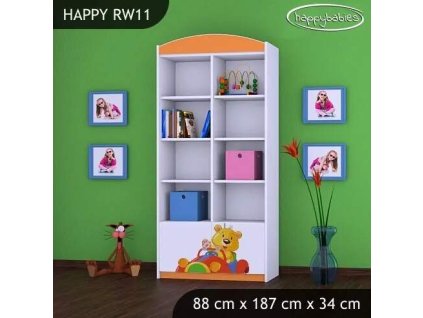 vyr 24956 regal wysoki happy rw11 misiu w czerwonym aucie