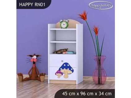 vyr 25436 regal niski happy rn01 rozowy grzybek