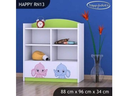 vyr 26030 regal niski happy rn13 rozowy i niebieski slon