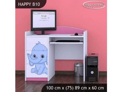vyr 27058 biurko happy b10 rozowy i niebieski slon