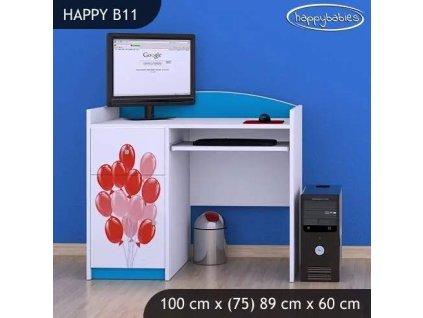 vyr 27145 biurko happy b11 rozowe auto z balonami
