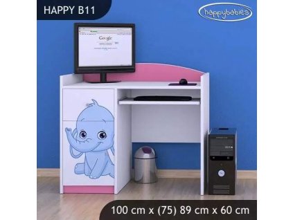 vyr 27147 biurko happy b11 rozowy i niebieski slon