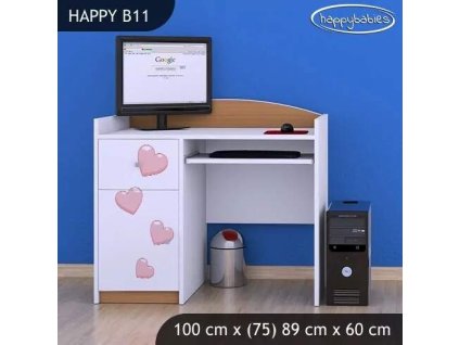 vyr 27148 biurko happy b11 rozowy slon z sercem