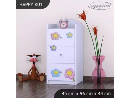 vyr 27203 komoda happy k01 kotek z kwiatkiem