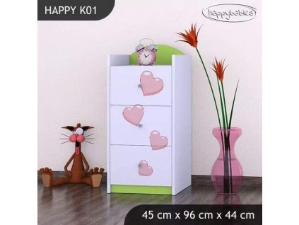 vyr 27237 komoda happy k01 rozowy slon z sercem