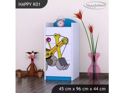 vyr 27271 komoda happy k01 zolta koparka