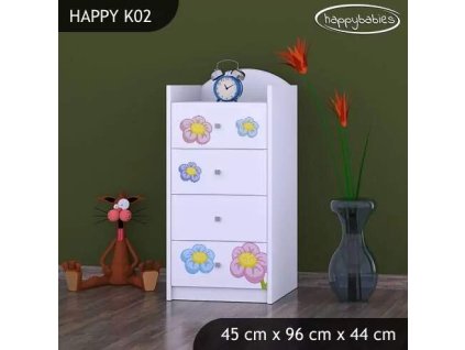 vyr 27291 komoda happy k02 kotek z kwiatkiem 2