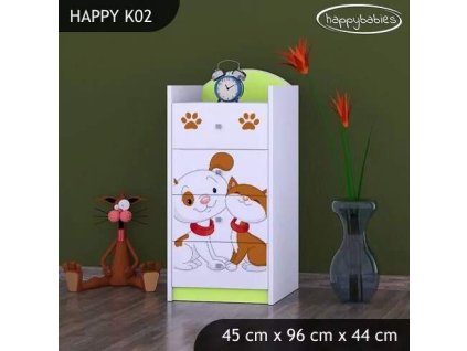 vyr 27313 komoda happy k02 piesek i kotek