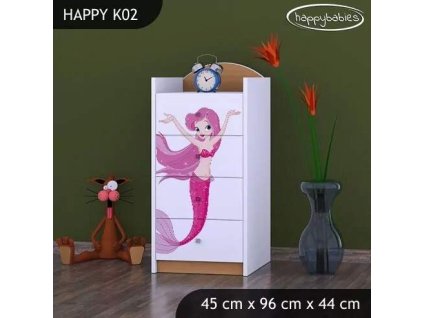 vyr 27321 komoda happy k02 rozowa syrenka