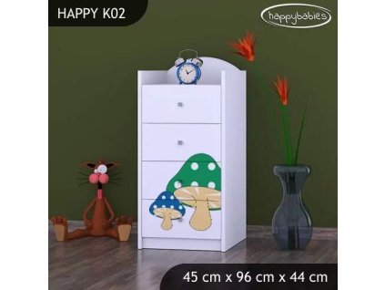 vyr 27323 komoda happy k02 rozowy grzybek 2
