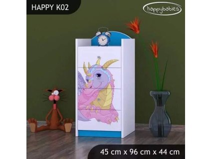 vyr 27326 komoda happy k02 rozowy smok