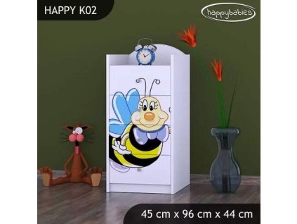vyr 27345 komoda happy k02 usmiechnieta pszczolka