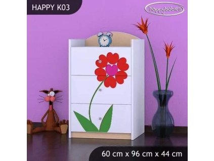 vyr 27369 komoda happy k03 dwa kwiaty