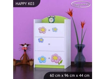vyr 27379 komoda happy k03 kotek z kwiatkiem 3