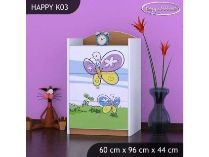 vyr 27389 komoda happy k03 kwiatek i motyl