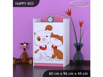 vyr 27401 komoda happy k03 piesek i kotek