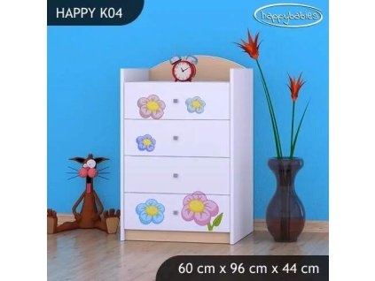 vyr 27467 komoda happy k04 kotek z kwiatkiem