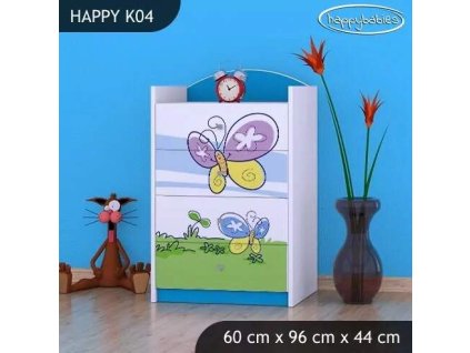 vyr 27477 komoda happy k04 kwiatek i motyl