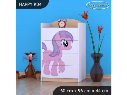 vyr 27508 komoda happy k04 rozowa pony