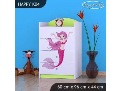 vyr 27509 komoda happy k04 rozowa syrenka