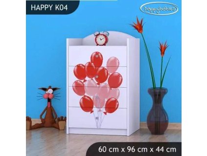 vyr 27510 komoda happy k04 rozowe auto z balonami