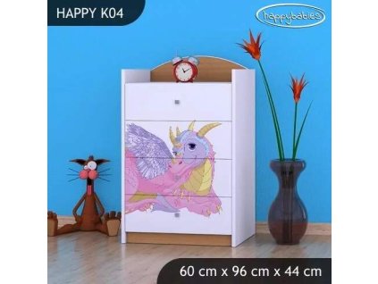 vyr 27515 komoda happy k04 rozowy smok