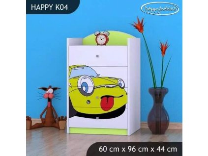 vyr 27549 komoda happy k04 zolty samochodzik