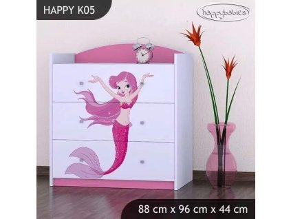 vyr 27605 komoda happy k05 rozowa syrenka