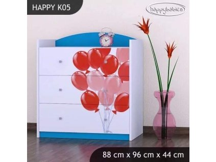 vyr 27606 komoda happy k05 rozowe auto z balonami