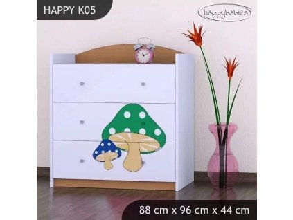 vyr 27607 komoda happy k05 rozowy grzybek