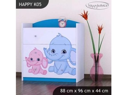 vyr 27608 komoda happy k05 rozowy i niebieski slon 2