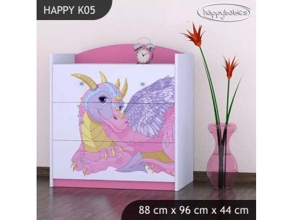 vyr 27610 komoda happy k05 rozowy smok 2