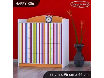 vyr 27659 komoda happy k06 kolorowe paski 2