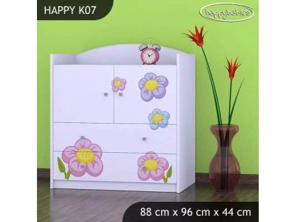 vyr 27758 komoda happy k07 kotek z kwiatkiem
