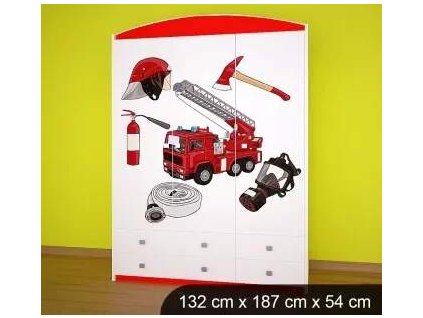 Skříň hasič SZ09 (rozměr 88 cm x 187 cm x 54 cm, materiál lamino 18 mm)