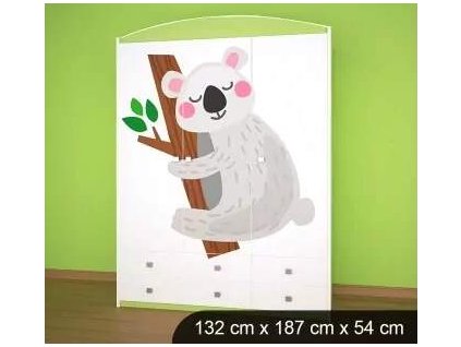 Skříň Zoo SZ09 (rozměr 88 cm x 187 cm x 54 cm, materiál lamino 18 mm)