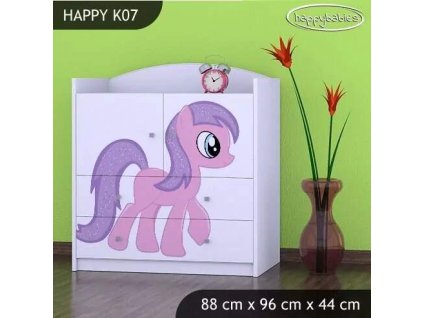 vyr 27796 komoda happy k07 rozowa pony