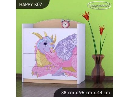 vyr 27804 komoda happy k07 rozowy smok 2