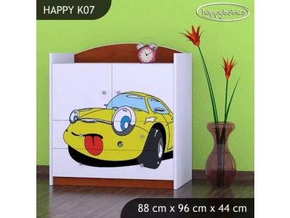 vyr 27848 komoda happy k07 zolty samochodzik
