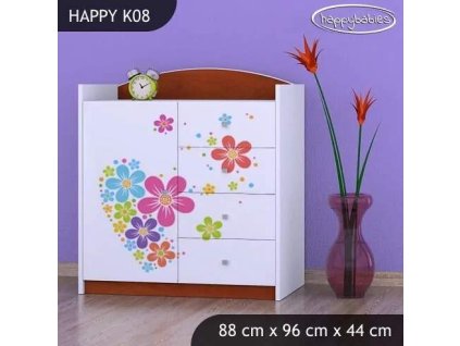 vyr 27906 komoda happy k08 serce z kwiatow