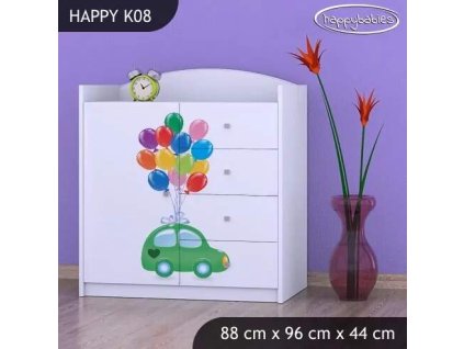 vyr 27934 komoda happy k08 zielone auto z balonami 2