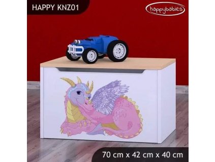 vyr 27992 kufer na zabawki happy knz01 rozowy smok