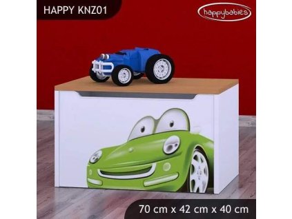 vyr 28023 kufer na zabawki happy knz01 zielone auto 2