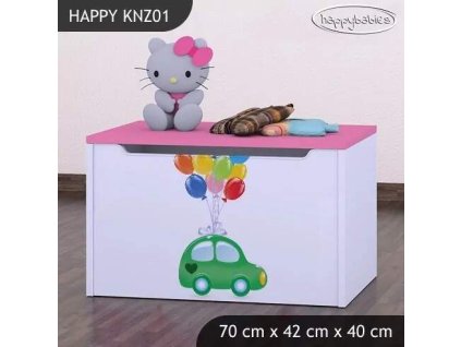 vyr 28024 kufer na zabawki happy knz01 zielone auto z balonami